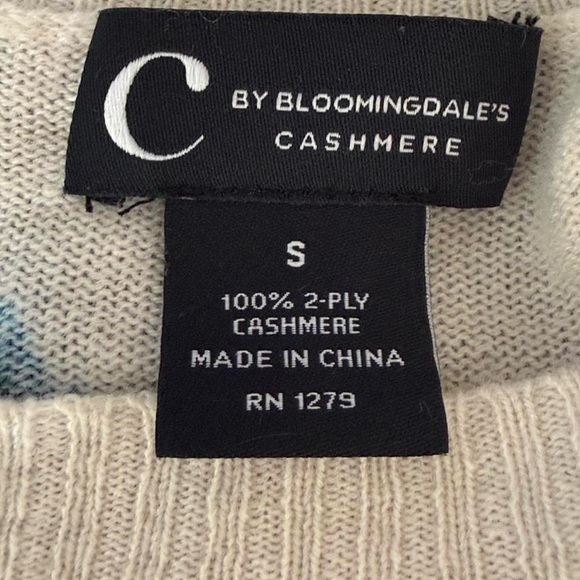 Bloomingdale’s Floral Cashmere Sweater - Picture 7 of 7